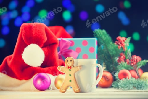 Preview: Santas hat and gingerbread with cup