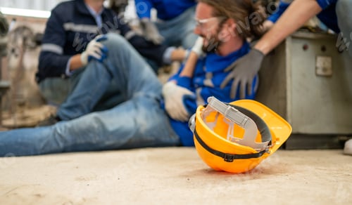 Preview: Engineer worker with accident at factory