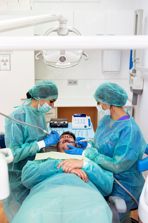 Preview: Dentists working in dental clinic