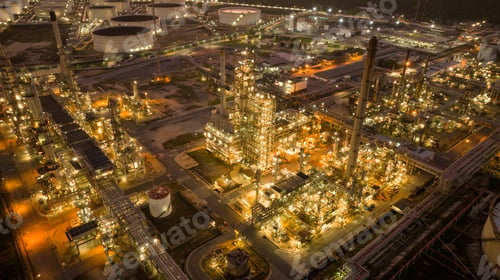 Preview: Oil Refinery Gas Chemical Equipment Prodiction import export Concept, Crude Oil Refinery