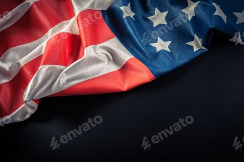 Preview: American flag on dark background