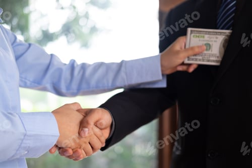 Preview: Businessman receive money.