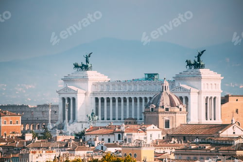 Preview: Rome, Italy. View Of Vittorio Emanuele Ii Monument Also Known Al