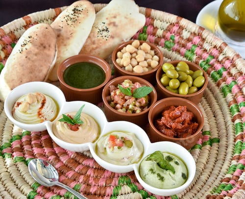 Preview: Arabic Food - hummos mini plates