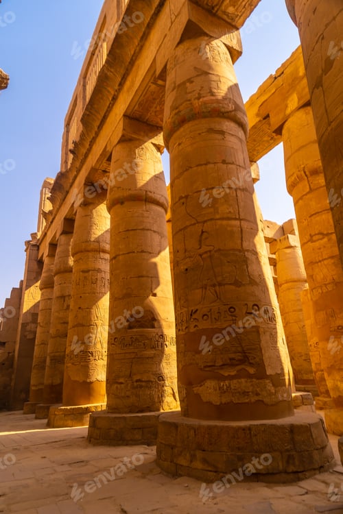Preview: Egyptian drawings from the Temple of Karnak, the great sanctuary of Amun. Egypt