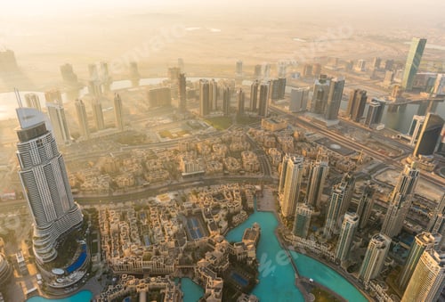 Preview: Dubai downtown morning scene