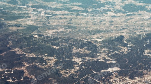 Preview: Airplane view of onshore wind farms