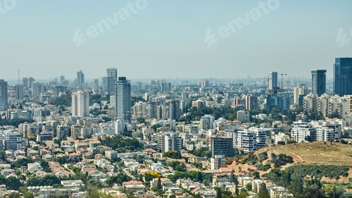 Preview: Panorama Tel Aviv overlooking the District of Tel Aviv business center and the highway