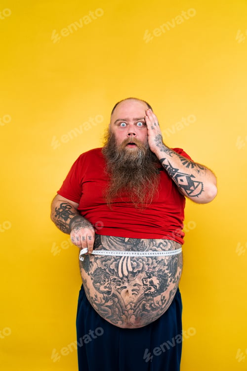 Preview: Oversize man hungry for fat food