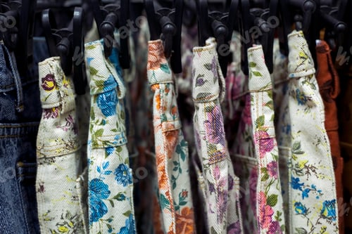 Preview: Row of hanged floral Print Short
