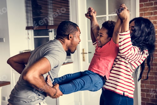Preview: Black family spending happiness time together
