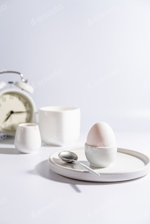 Preview: White egg on a white background
