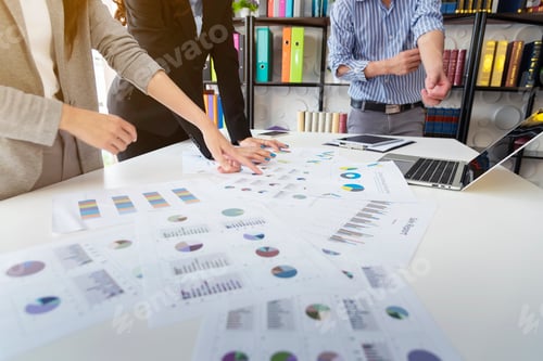 Preview: Business people meeting and brainstorm about work in office.