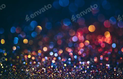 Preview: Abstract neon halftone color bokeh texture.