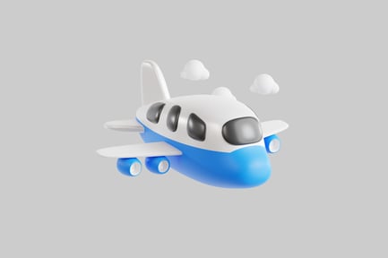 Preview: Miniature Blue and White Airplane