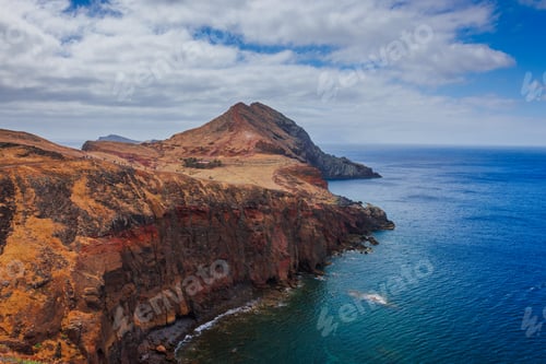Preview: Volcanic sea cliffs of the Sao Lourenco peninsula, eastern Madeira, Portugal, Atlantic Ocean