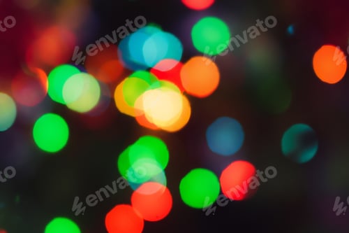 Preview: Abstract Outline Of Light- Colored Circles Bokeh. Blurred Background