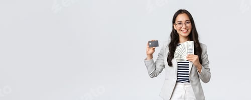 Preview: Business, finance and employment, entrepreneur and money concept. Successful asian businesswoman