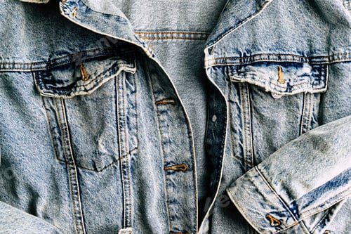 Preview: Close up of a denim jacket or fabric