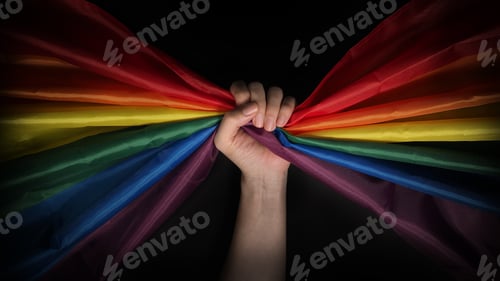 Preview: LGBTQ pride flag. Lesbian Gay Bi sexsual Transgender Queer.