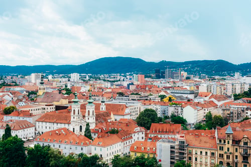 Preview: Aerial view of city of Graz, Austria