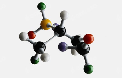 Preview: 3d molecular model on white background