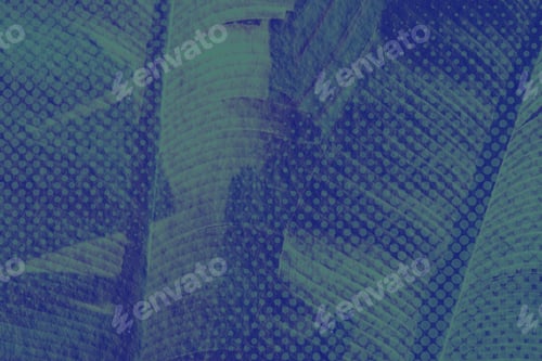 Preview: Gradient banana leaf patterned background