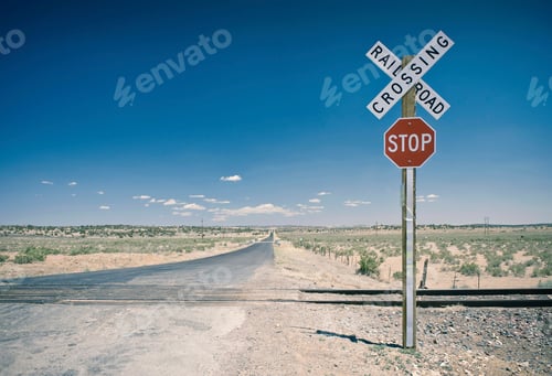 Preview: Level crossing, New Mexico, USA