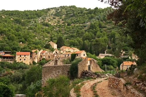 Preview: Old traditional abandoned village on Hvar island in Croatia