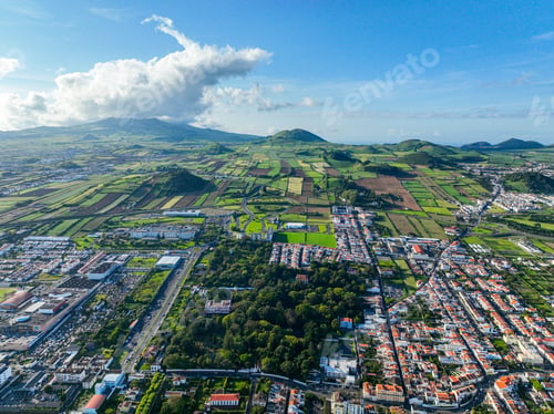 Preview: Green landscape and city in Ponta Delgada