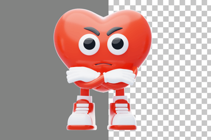Preview: Angry Heart Character 3D Illustration