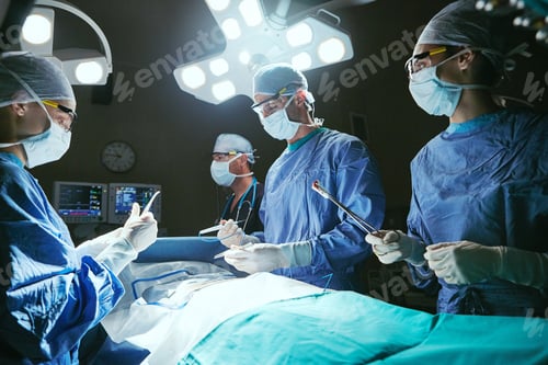 Preview: Surgical Team Performing Operation in Hospital Operating Room