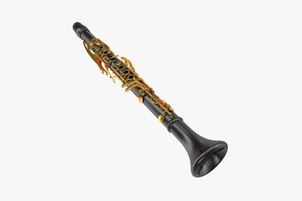 Preview: Ornate clarinet with decorative bells and strings