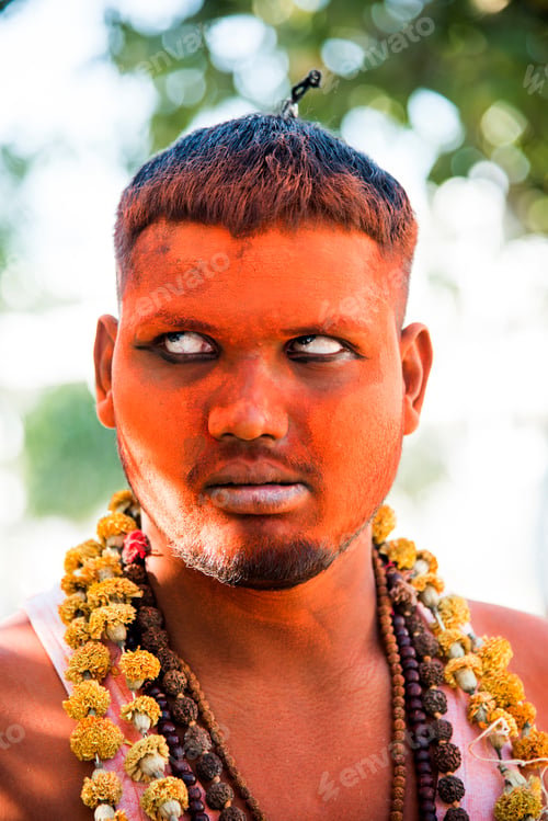 Preview: Portrait of Impressionist or Behrupiya, Traditional performing artist of India.