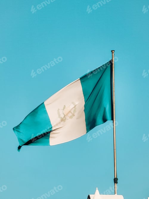 Preview: Beautiful shot of the flag of Guatemala