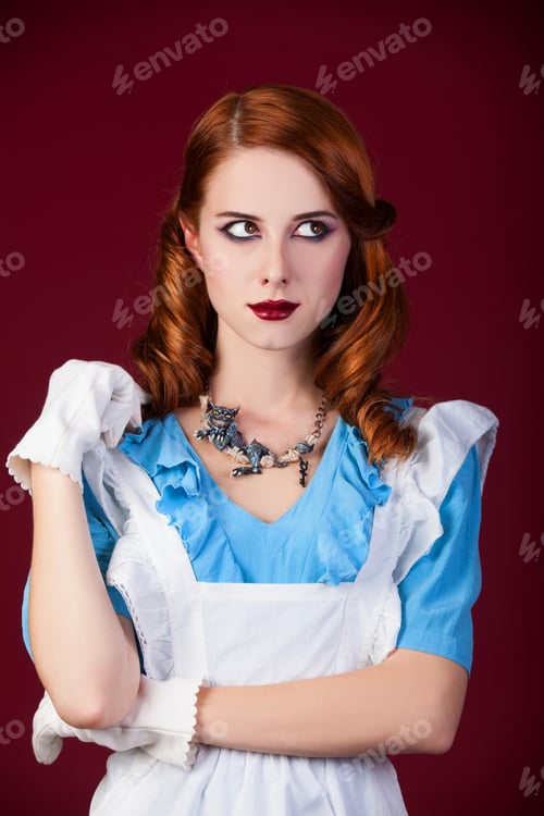 Preview: Portrait of a young redhead woman