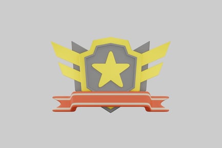 Preview: Star shield award with banner
