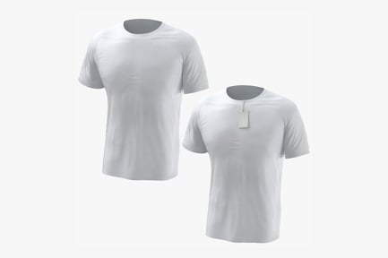 Preview: Plain White Crew Neck Tee Shirt