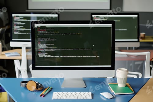 Preview: Code On Computer Screen In Classroom