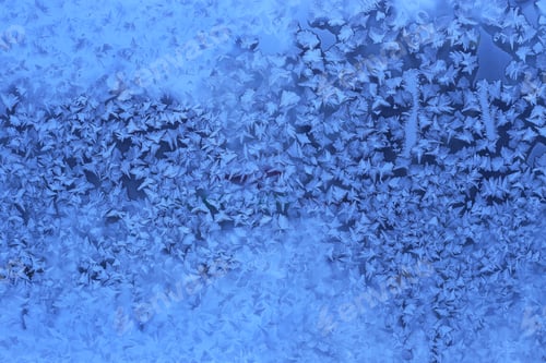Preview: Beautiful ice pattern on winter window