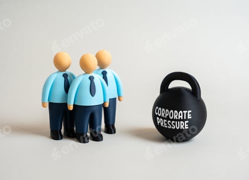 Preview: Office workers and the burden of corporate pressure. High workload, burnout, deadline stress
