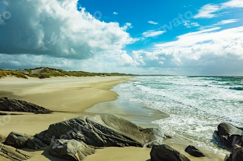 Preview: Hellesto Beach on sunny day, Stavanger, Norway