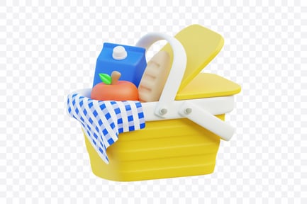 Preview: Picnic Basket with Blanket