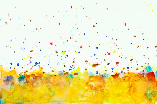 Preview: Watercolor Splatters in Red, Blue, and Yellow