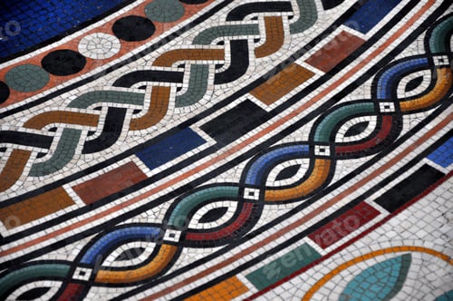 Vista previa: Detalle del suelo de baldosas de mosaico de la época romana