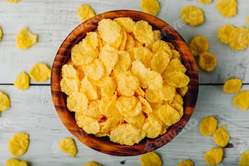 Preview: Rustic bowl of cornflakes