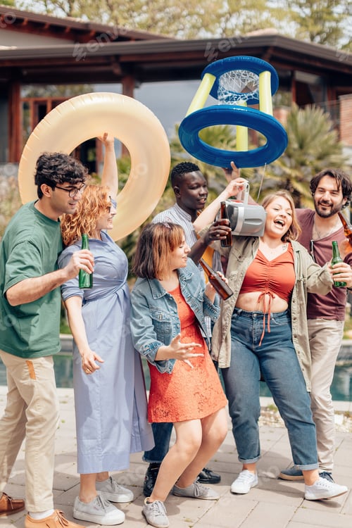 Preview: A group of young people are partying, dancing to music from a stereo