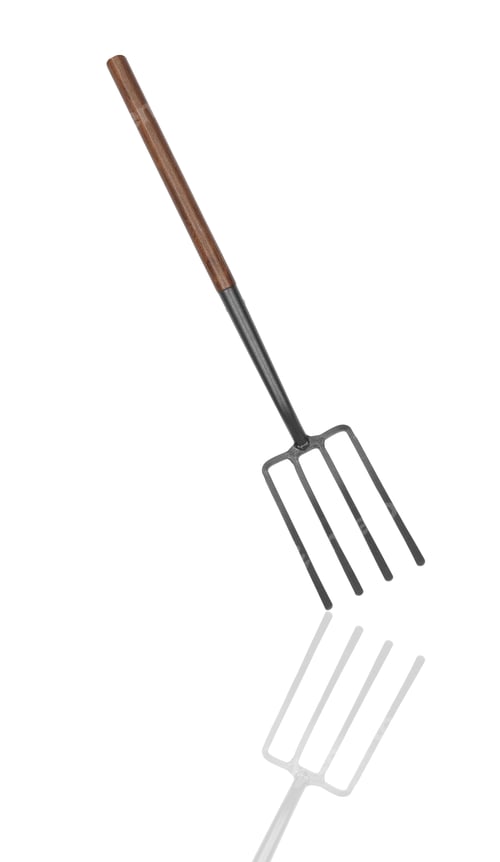 Preview: garden fork isolated on white