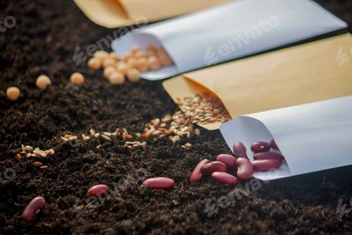Preview: Seed Planting: A Variety of Crops for Future Harvest. Selective focus