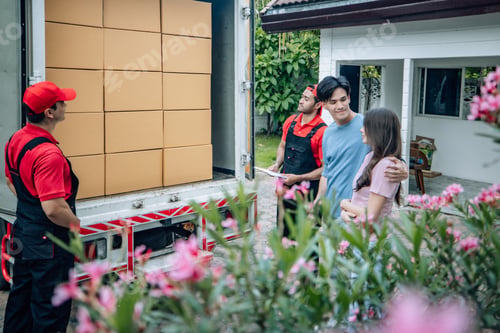 Preview: Homeowner Approving Job with Professional Movers